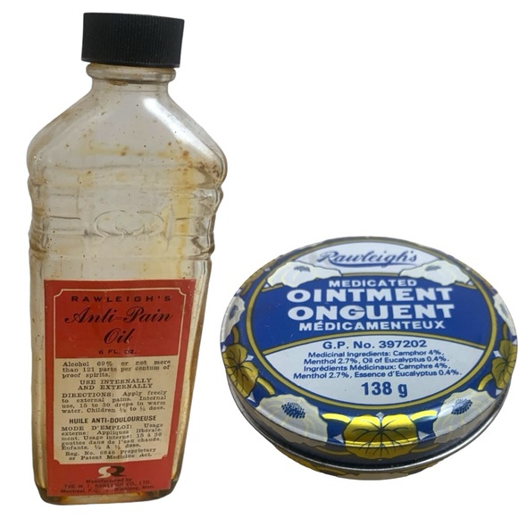 VTG  RAWLEIGH'S Anti-pain Ointment Glass Apothecary Empty Bottle Collectible - Picture 9 of 9